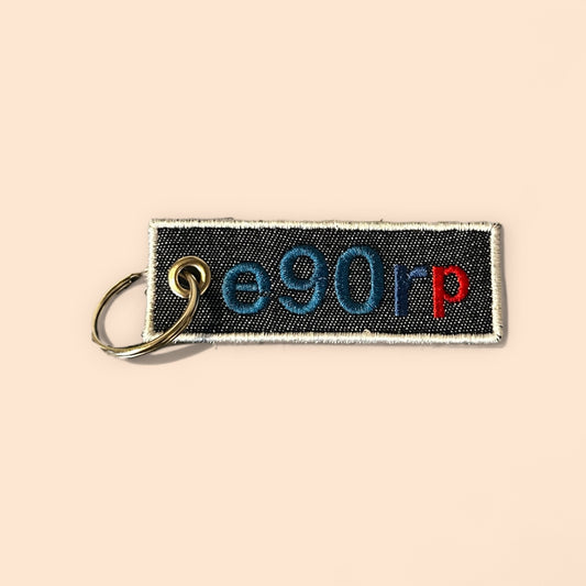 Jet tag embroidered keychain