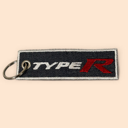 Jet tag embroidered keychain