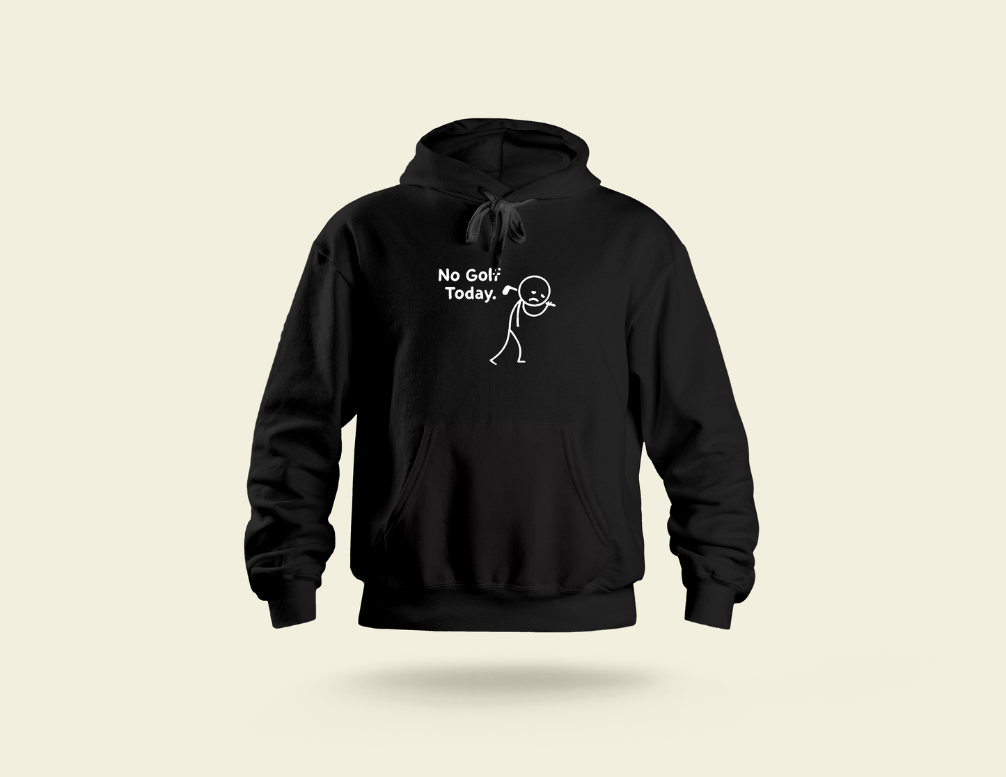 Embroidered "No Golf Today" Hoodie – Minimalist Golf Lover Gift